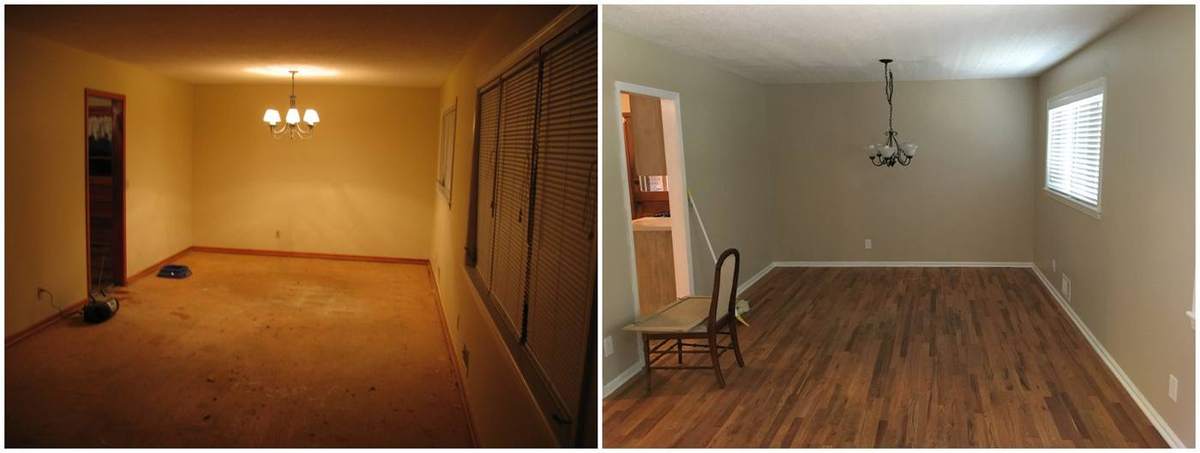 Before and after: Highview Dining room