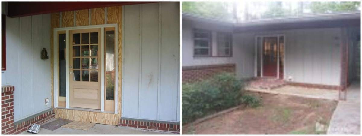 Before and after: Pine Ranch Front door