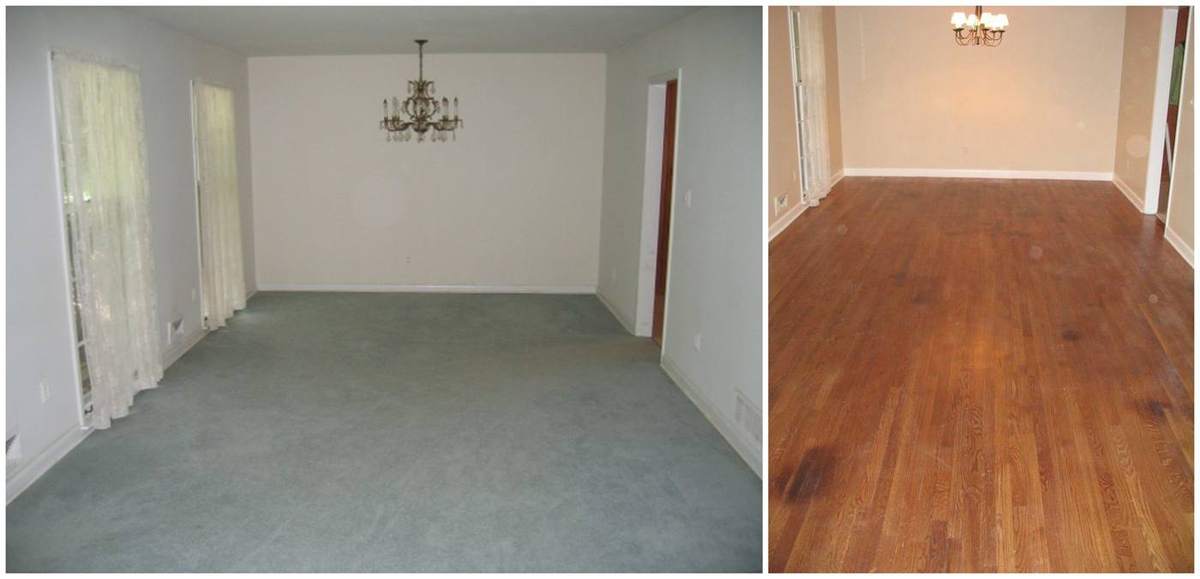 Before and after: Brick Carport House Dining room